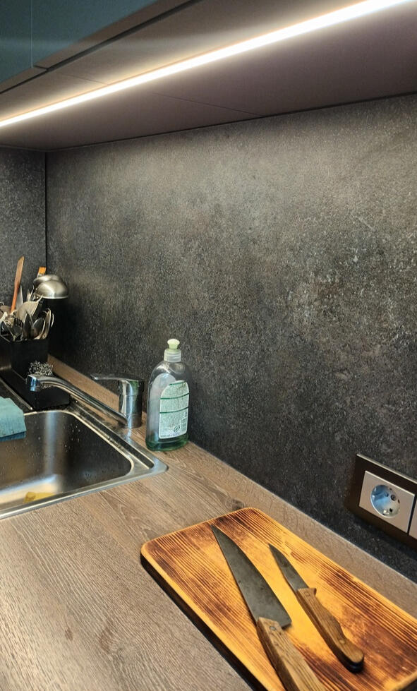 LED installation with sensor switch