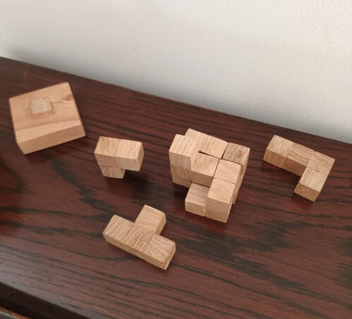 puzzle game from solid oak